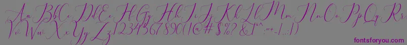 bellisa-Schriftart – Violette Schriften auf grauem Hintergrund
