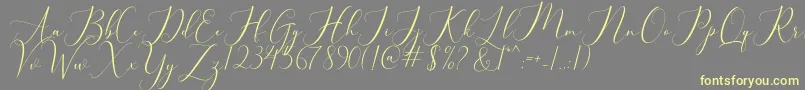 bellisa Font – Yellow Fonts on Gray Background