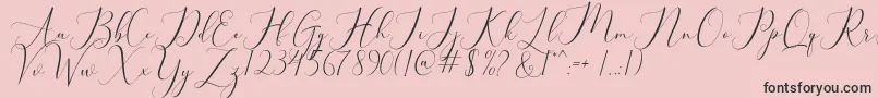 bellisa Font – Black Fonts on Pink Background