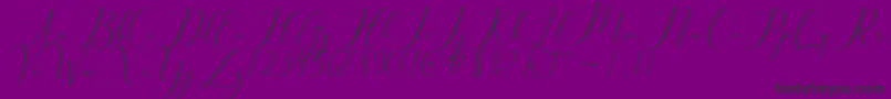 bellisa-Schriftart – Schwarze Schriften auf violettem Hintergrund