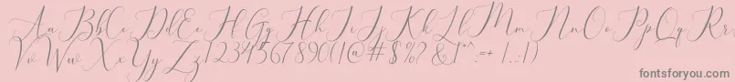 bellisa Font – Gray Fonts on Pink Background