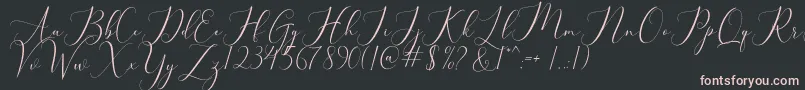 bellisa Font – Pink Fonts on Black Background