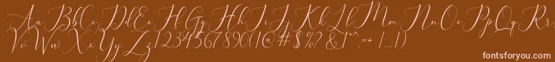 bellisa Font – Pink Fonts on Brown Background