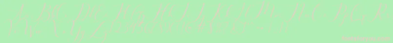 bellisa Font – Pink Fonts on Green Background