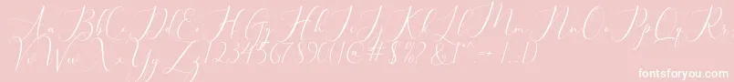 bellisa Font – White Fonts on Pink Background