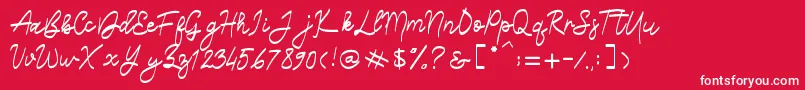 Belliza Font – White Fonts on Red Background