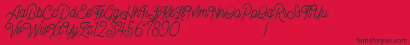 Bellonion DEMO Font – Black Fonts on Red Background