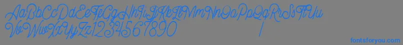 Bellonion DEMO Font – Blue Fonts on Gray Background