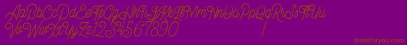 Bellonion DEMO Font – Brown Fonts on Purple Background