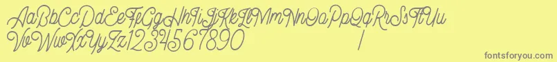 Bellonion DEMO Font – Gray Fonts on Yellow Background