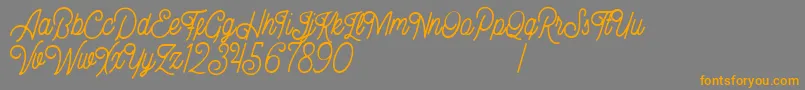 Bellonion DEMO Font – Orange Fonts on Gray Background