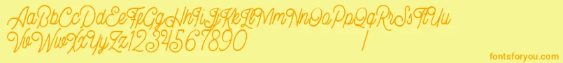 Bellonion DEMO Font – Orange Fonts on Yellow Background