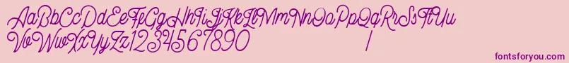 Bellonion DEMO-Schriftart – Violette Schriften auf rosa Hintergrund