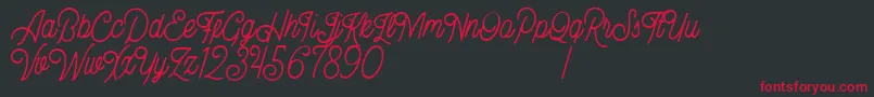 Bellonion DEMO-Schriftart – Rote Schriften auf schwarzem Hintergrund