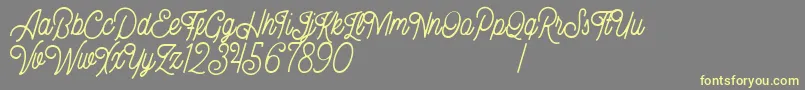 Bellonion DEMO Font – Yellow Fonts on Gray Background