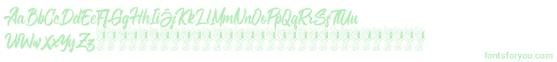 Bellsmore Brush Font – Green Fonts on White Background