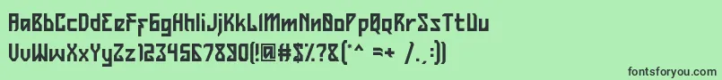 Belltrain Regular Free for Personal Use-fontti – mustat fontit vihreällä taustalla