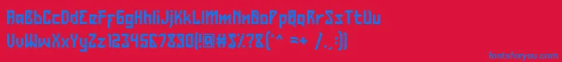 Belltrain Regular Free for Personal Use Font – Blue Fonts on Red Background