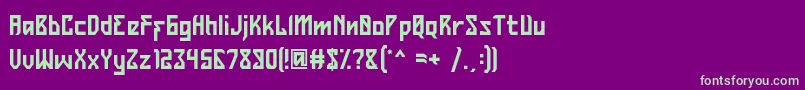 Belltrain Regular Free for Personal Use Font – Green Fonts on Purple Background