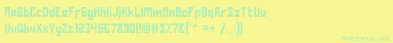 Belltrain Regular Free for Personal Use Font – Green Fonts on Yellow Background