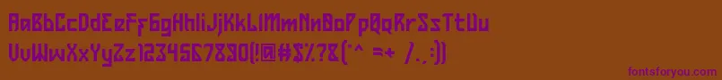 Belltrain Regular Free for Personal Use Font – Purple Fonts on Brown Background