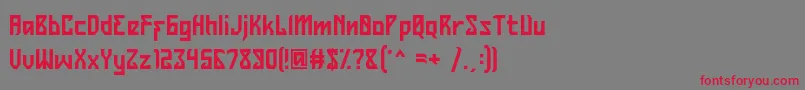 Belltrain Regular Free for Personal Use Font – Red Fonts on Gray Background