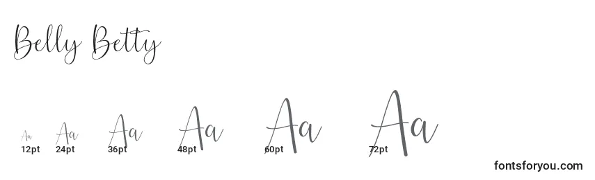 Belly Betty Font Sizes