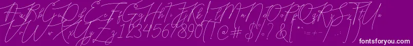 Bellya Vaky Font – White Fonts on Purple Background