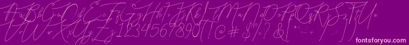 Bellya Vaky-Schriftart – Rosa Schriften auf violettem Hintergrund