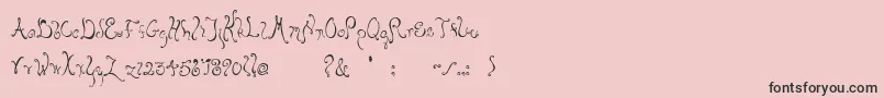 Bellyfish-Schriftart – Schwarze Schriften auf rosa Hintergrund