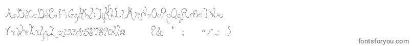 Bellyfish-Schriftart – Graue Schriften auf weißem Hintergrund