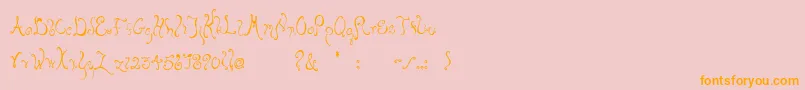 Bellyfish Font – Orange Fonts on Pink Background