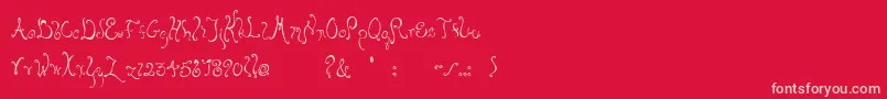 Bellyfish-Schriftart – Rosa Schriften auf rotem Hintergrund