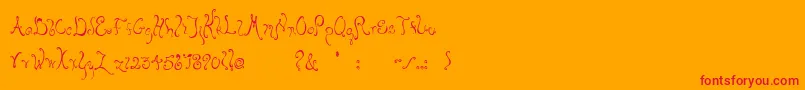 Bellyfish Font – Red Fonts on Orange Background