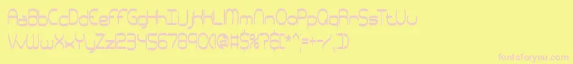 PneumaticsTallBrk Font – Pink Fonts on Yellow Background