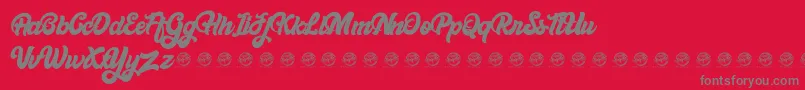 Bellynice Demo Font – Gray Fonts on Red Background