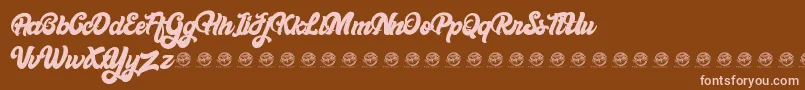 Bellynice Demo Font – Pink Fonts on Brown Background
