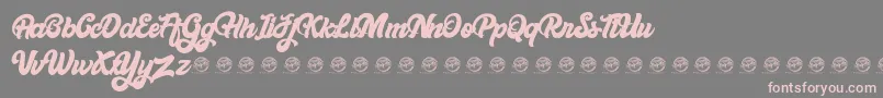 Шрифт Bellynice Demo – розовые шрифты на сером фоне