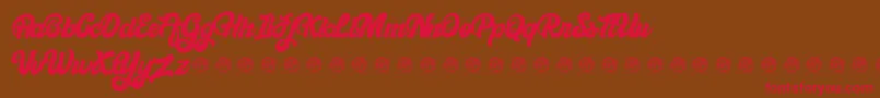 Bellynice Demo Font – Red Fonts on Brown Background