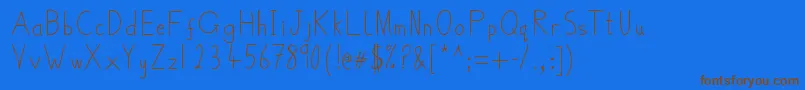 BelmulletFont-Schriftart – Braune Schriften auf blauem Hintergrund