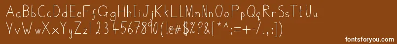 フォントBelmulletFont – 茶色の背景に白い文字