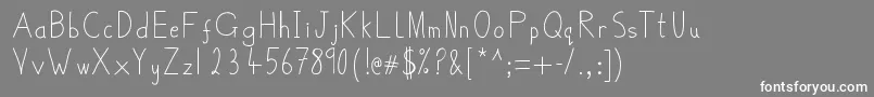 フォントBelmulletFont – 灰色の背景に白い文字