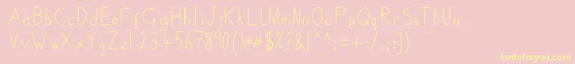 BelmulletFont-Schriftart – Gelbe Schriften auf rosa Hintergrund