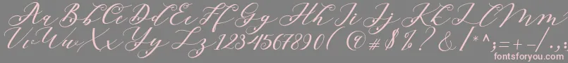 fuente Beloved Script – Fuentes Rosadas Sobre Fondo Gris
