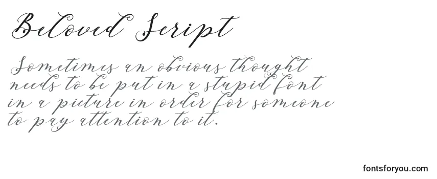 Шрифт Beloved Script