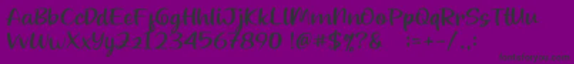 Beloved Teacher Font – Black Fonts on Purple Background