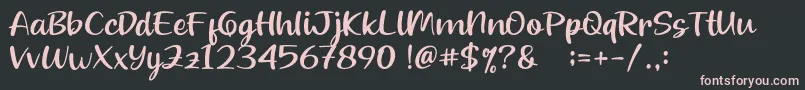 Beloved Teacher Font – Pink Fonts on Black Background