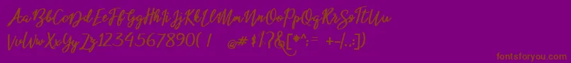 beloved Font – Brown Fonts on Purple Background