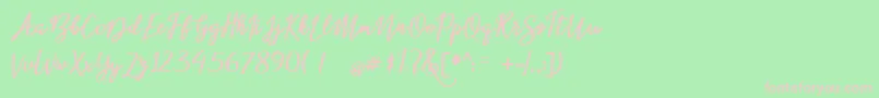 beloved-fontti – vaaleanpunaiset fontit vihreällä taustalla