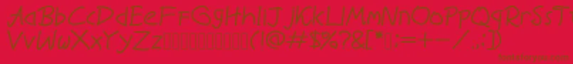 BelovedJourney Font – Brown Fonts on Red Background